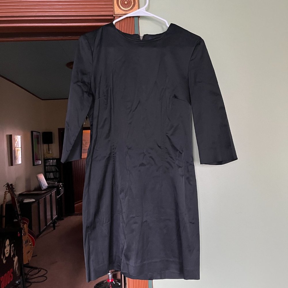 French Connection Black 3/4 Sleeve Mod/Retro Mini Shift Dress - Size 8
